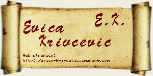 Evica Krivčević vizit kartica
